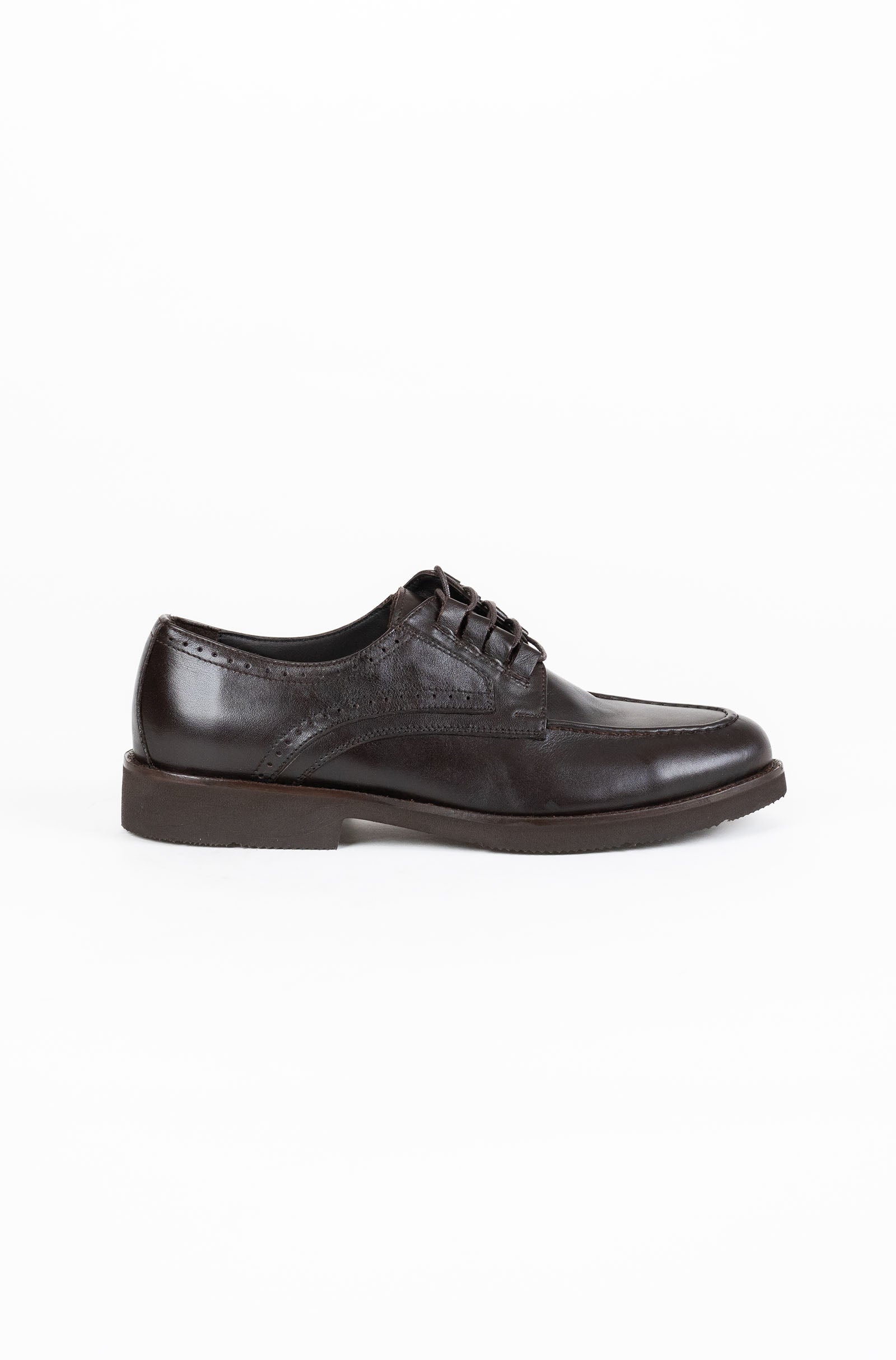 Leather Apron Toe Derby Formal Shoes