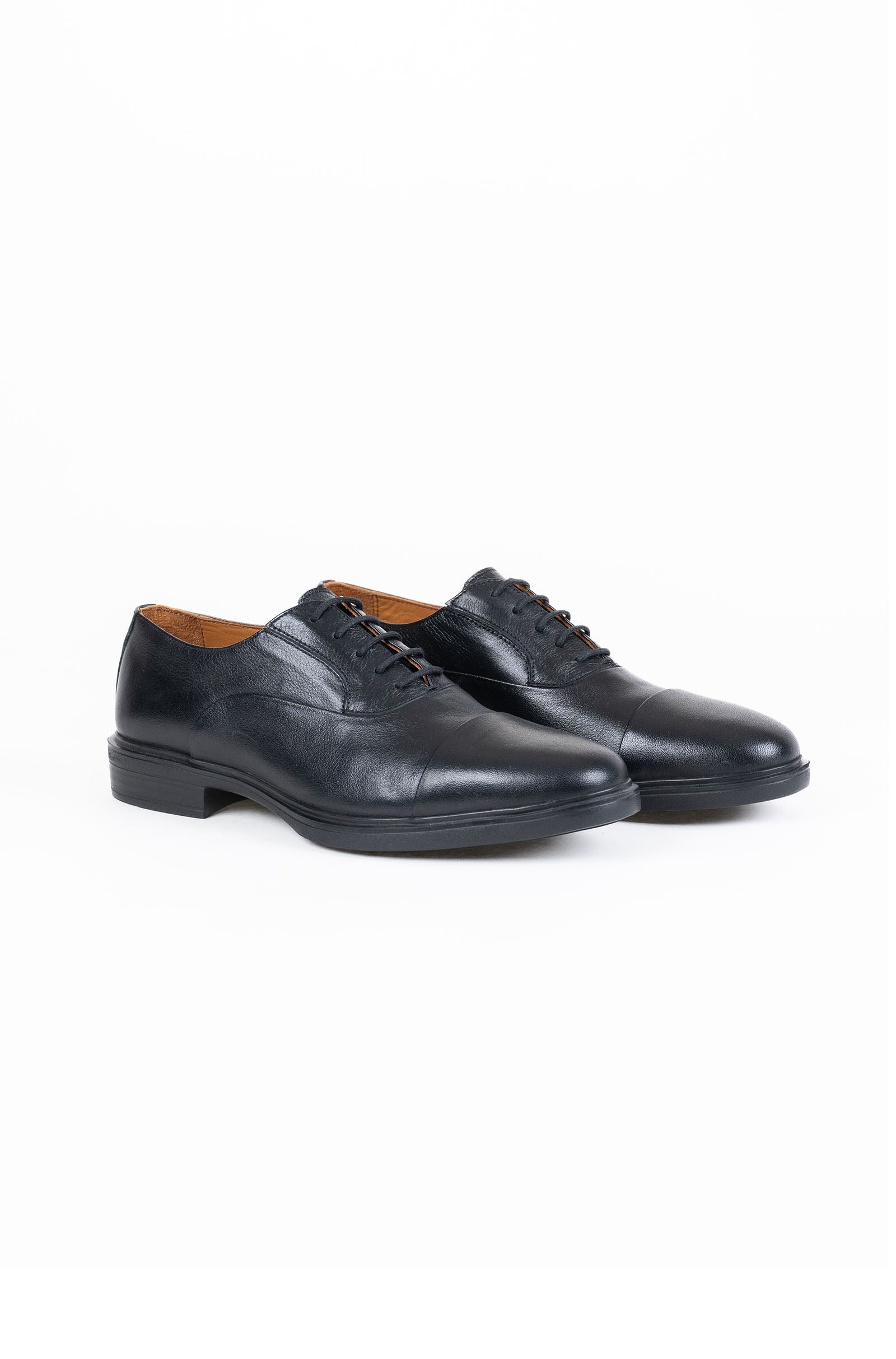 Leather Oxford Rounded Toe Cap Formal Shoes