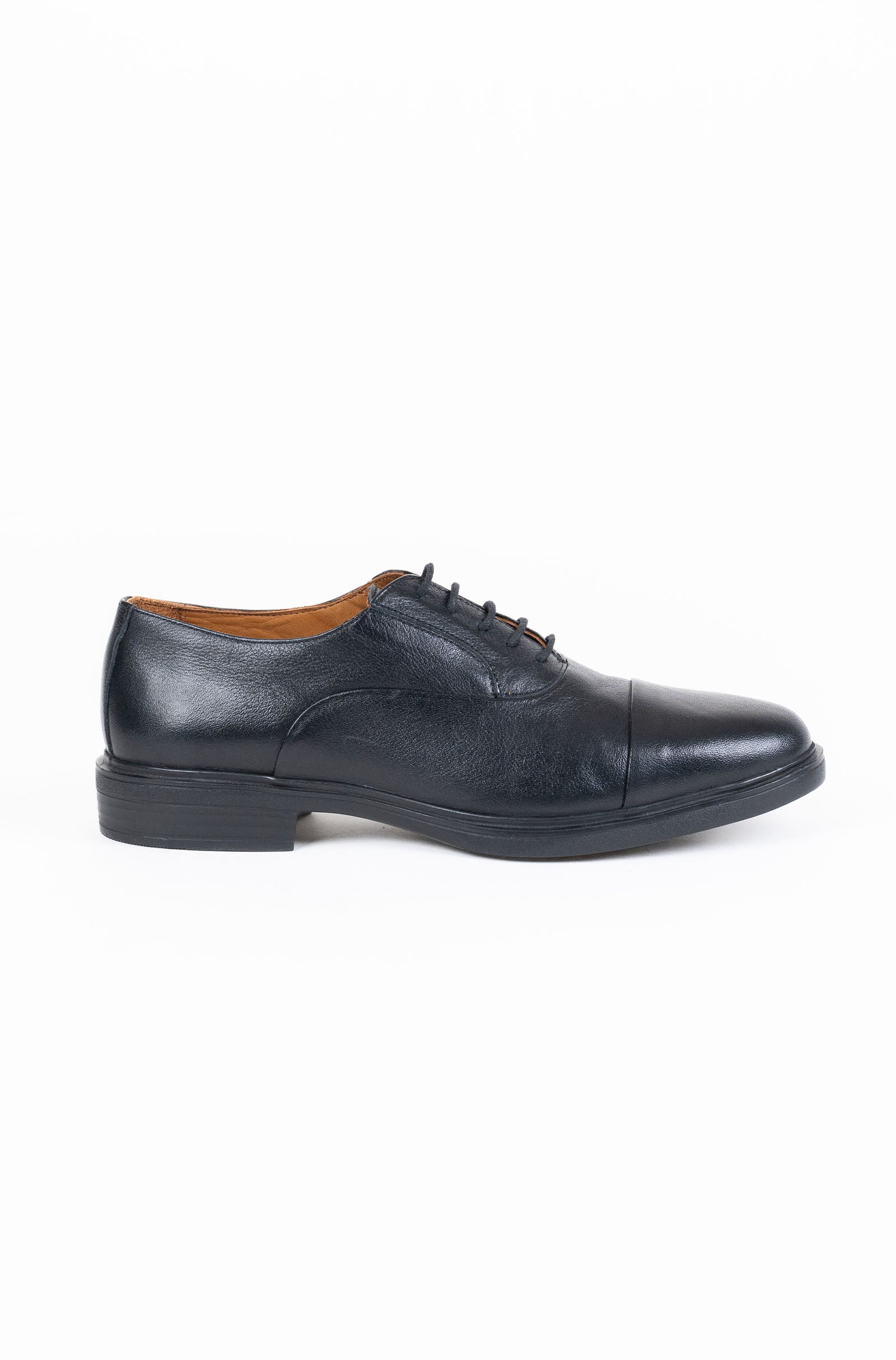 Leather Oxford Rounded Toe Cap Formal Shoes