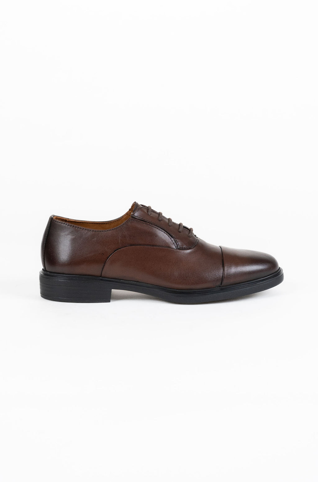 Leather Oxford Rounded Toe Cap Formal Shoes