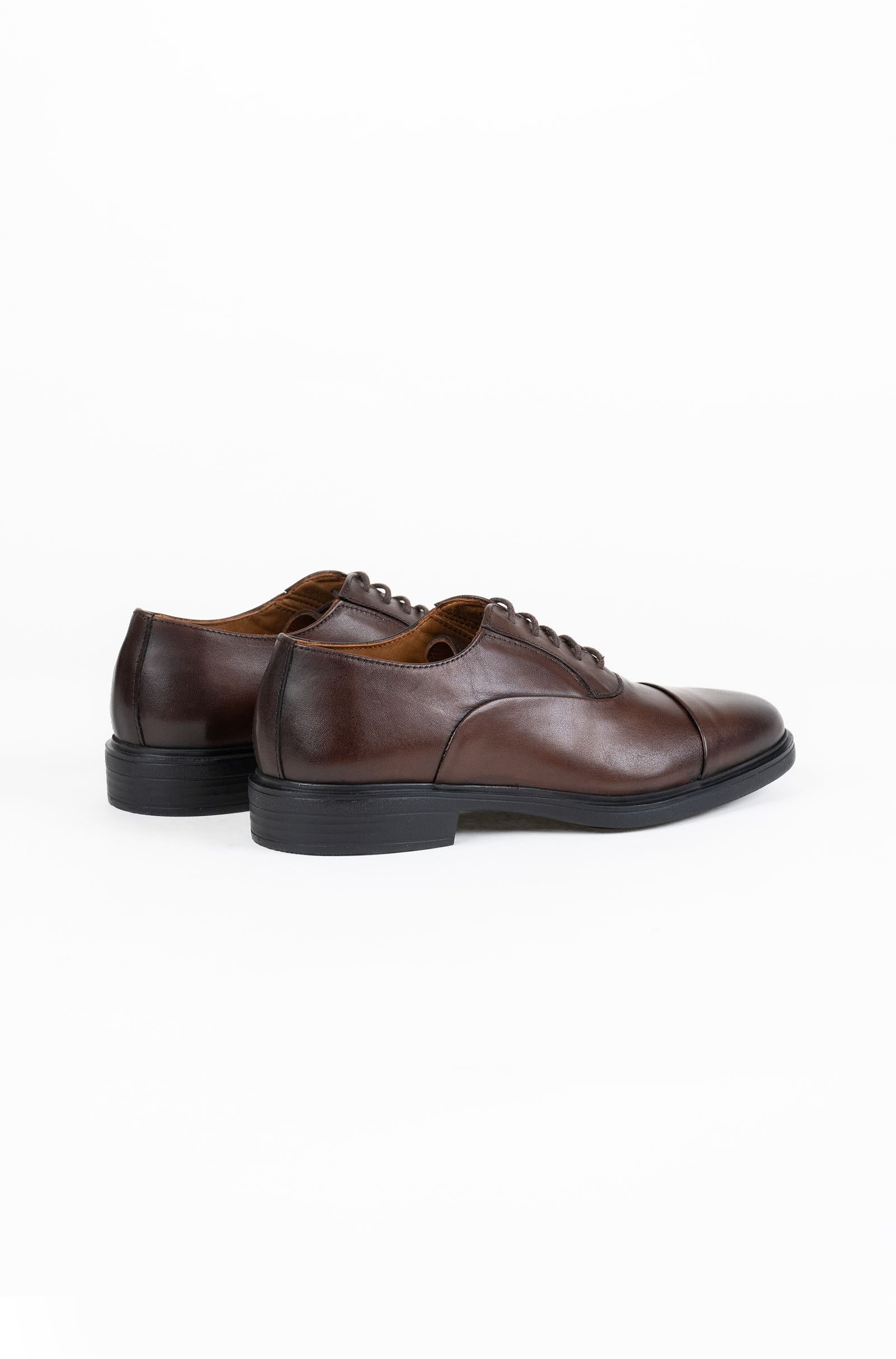 Leather Oxford Rounded Toe Cap Formal Shoes