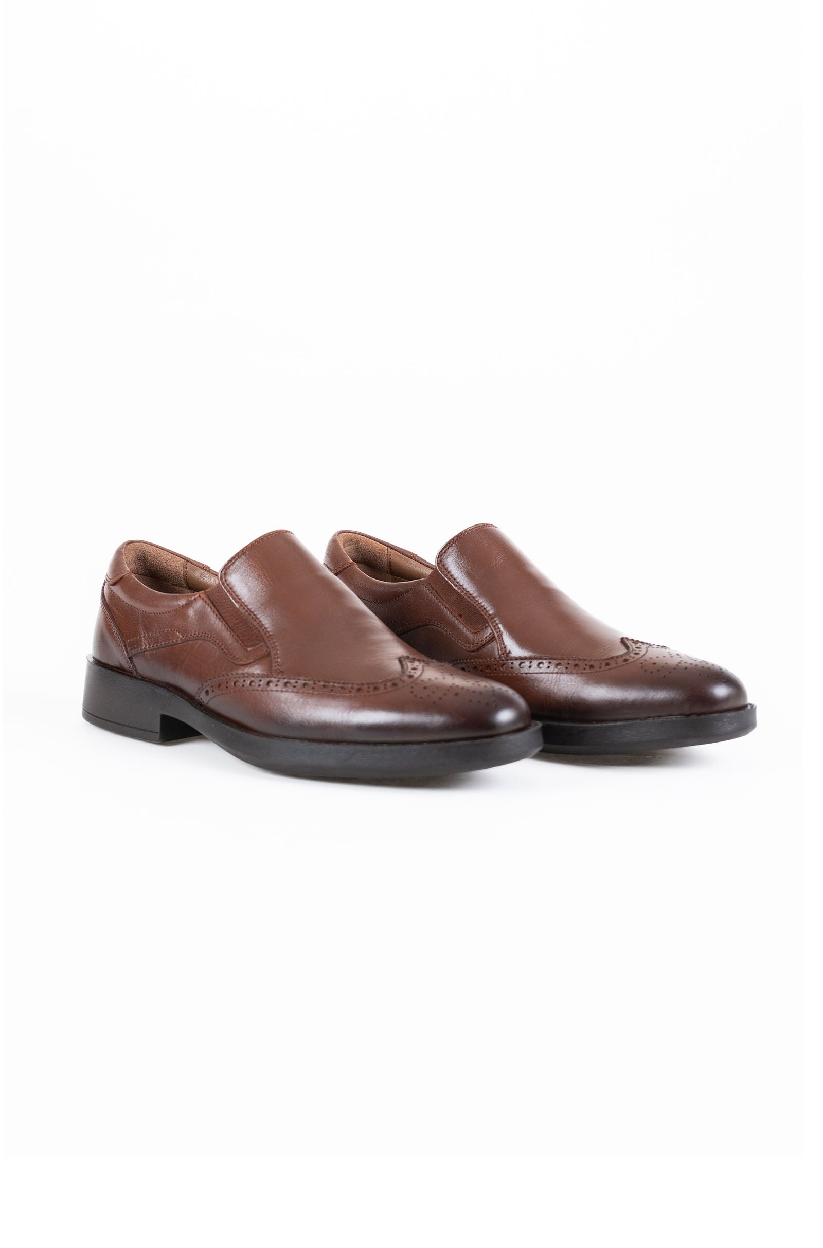Leather Slip-On Wingtip Brogue Formal Shoes